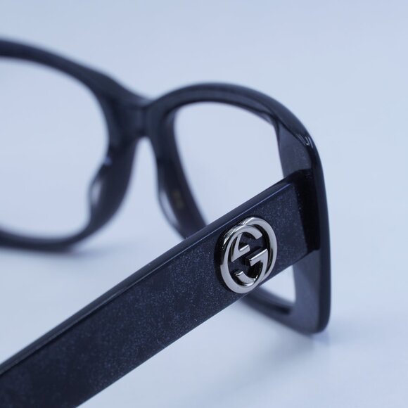 🕶️ New Gucci GG1697O 003 Eyeglasses - Dark Night Cosmic Glitter Frame - Picture 4 of 11